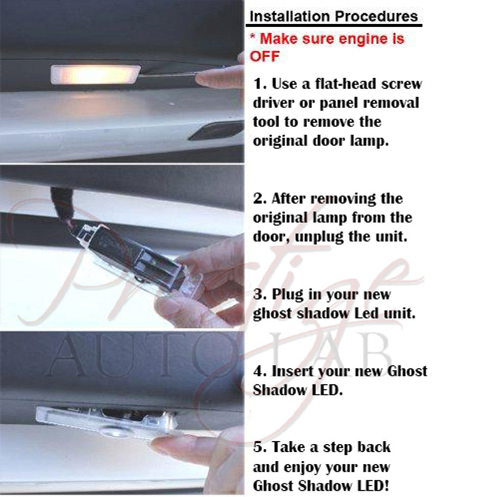 Cree LED Ghost Shadow Projectors Light Doors Logos Laser & CREE Reverse light LEDS for Acura RLX TL