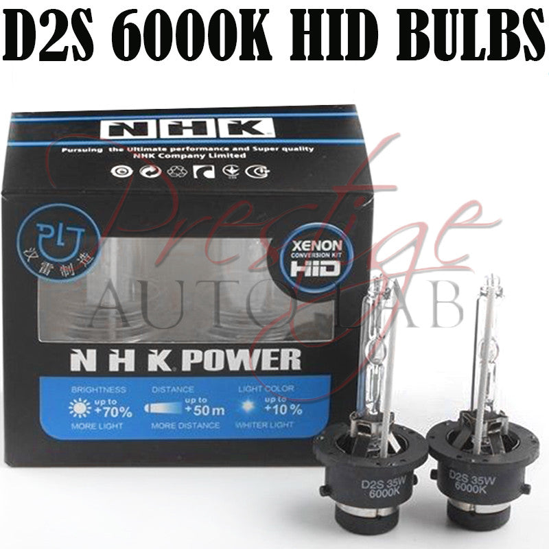 Bi-xenon G5-EXL Retrofit 3.2" Projector Blue Lens + D2 Amp Adapters + NHK 6000k HID Bulbs