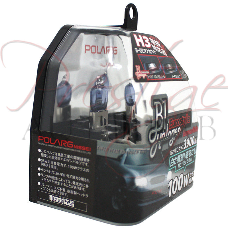 Polarg H3 3900k Euro Style European White Halogen Bulbs - Made in Japan