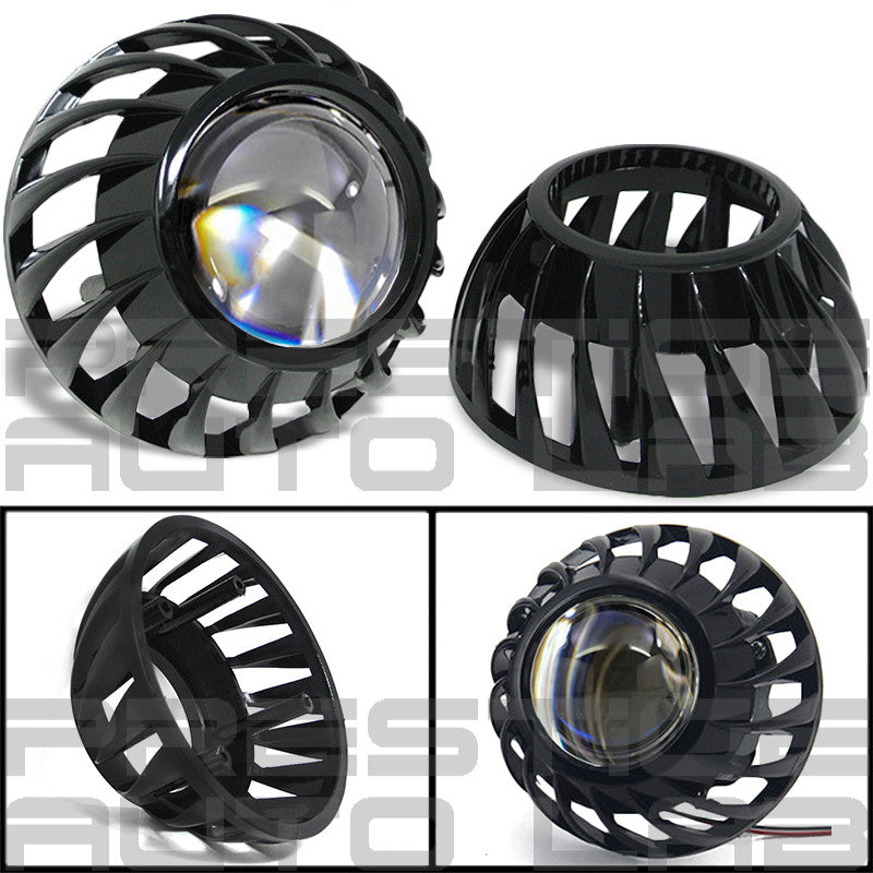 Mini Turbine Shroud for 2.5" Projector Retrofit HID / LED - BLACK