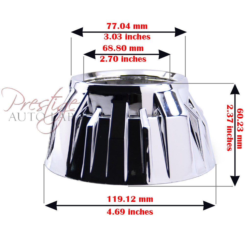 v3 SHROUDS PROJECTOR LENS 2.5"- 3" HID RETROFIT & Centric Rings universal GATLIN