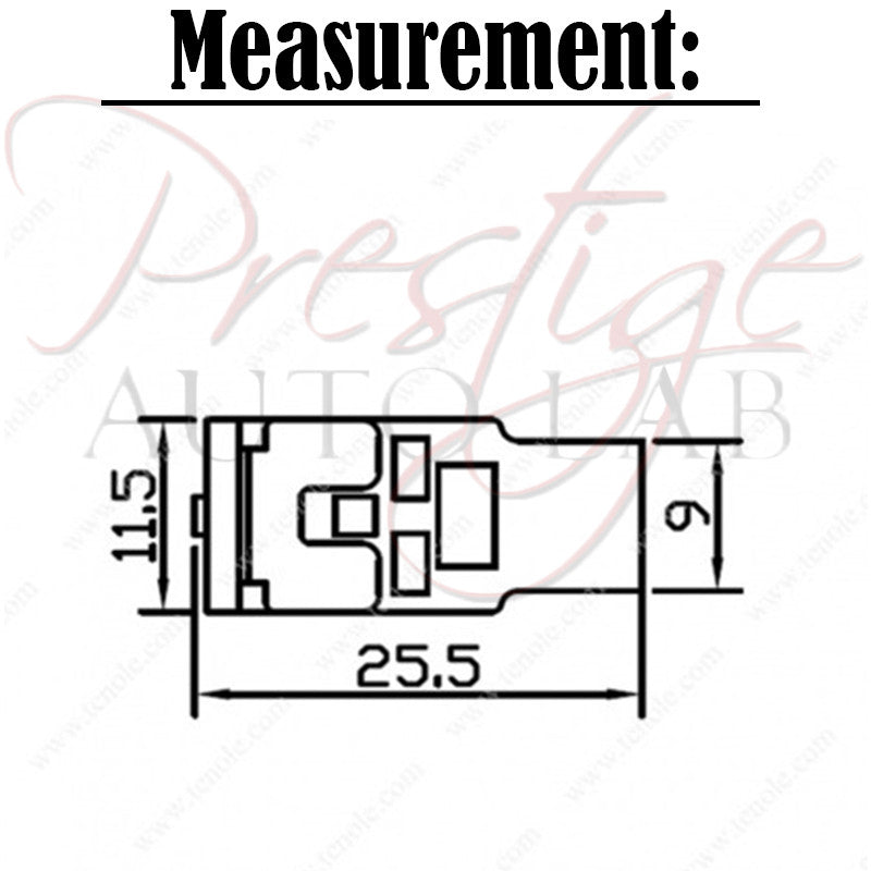 Advanced CREE LED T10 Super Bright White Light Bulb 194 168 2825 W5W Interior License door