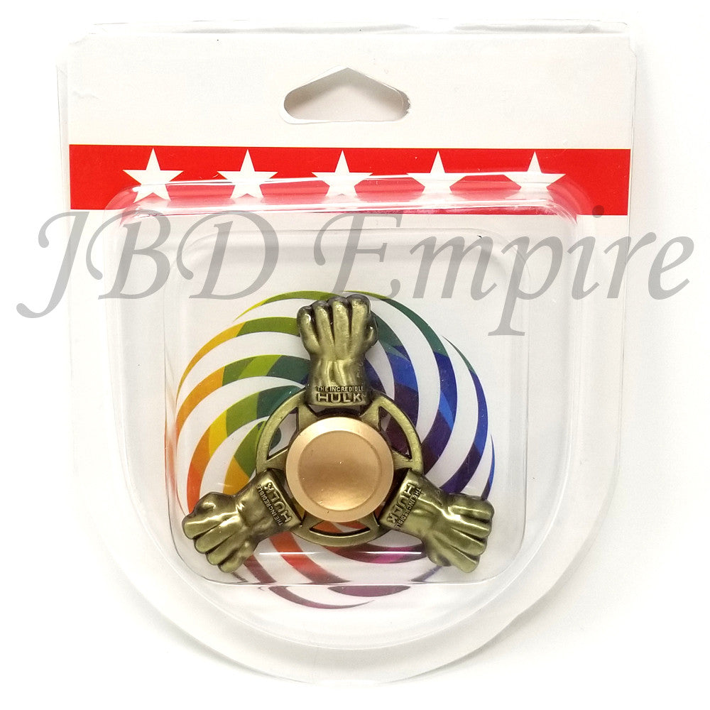 JBD The Hulk Gold fist , Anti-Anxiety Fidget Spinner Toy Helps Focusings EDC Focus Toy for Kids & Adults - Stress Reducer Reliever ADHD Anxiety and Boredom