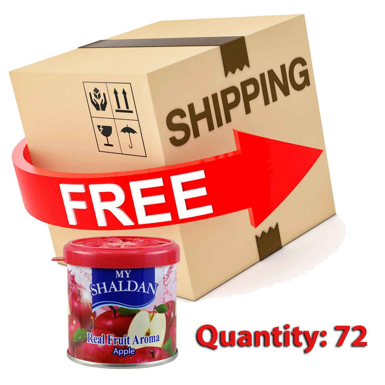 My Shaldan Air Freshener V8 Original Formula, Apple Scent, 72 cans