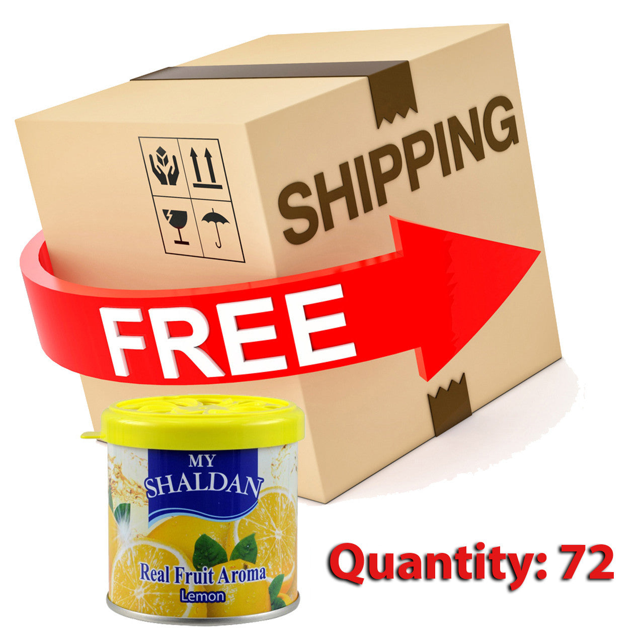 My Shaldan Air Freshener V8 Original Formula, Lemon Scent, 72 cans