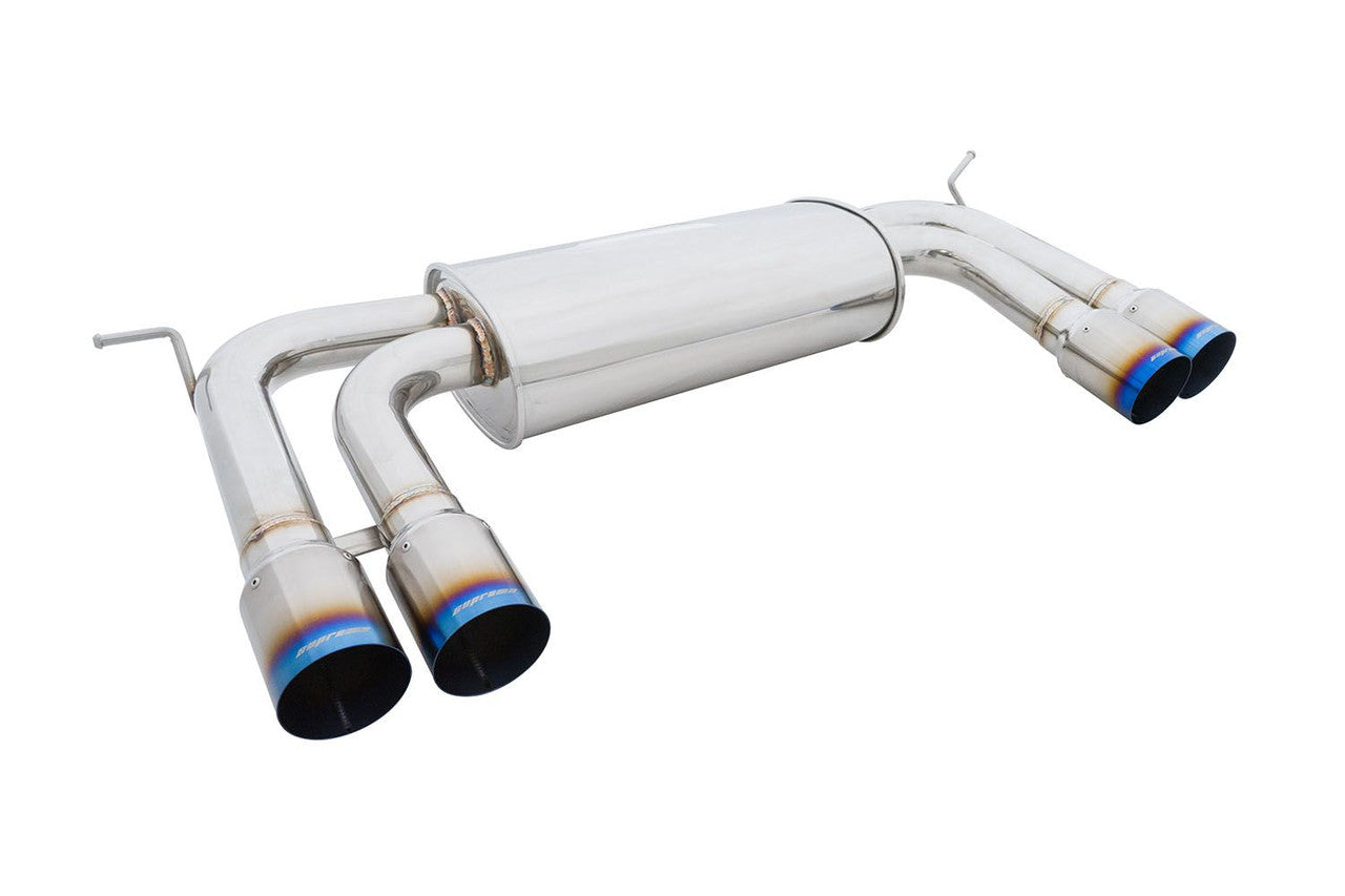 Megan Racing Blue Titanium Tips Surpremo Axle-Back Exhaust For BMW X5 M 2010 - 2013 X6 M