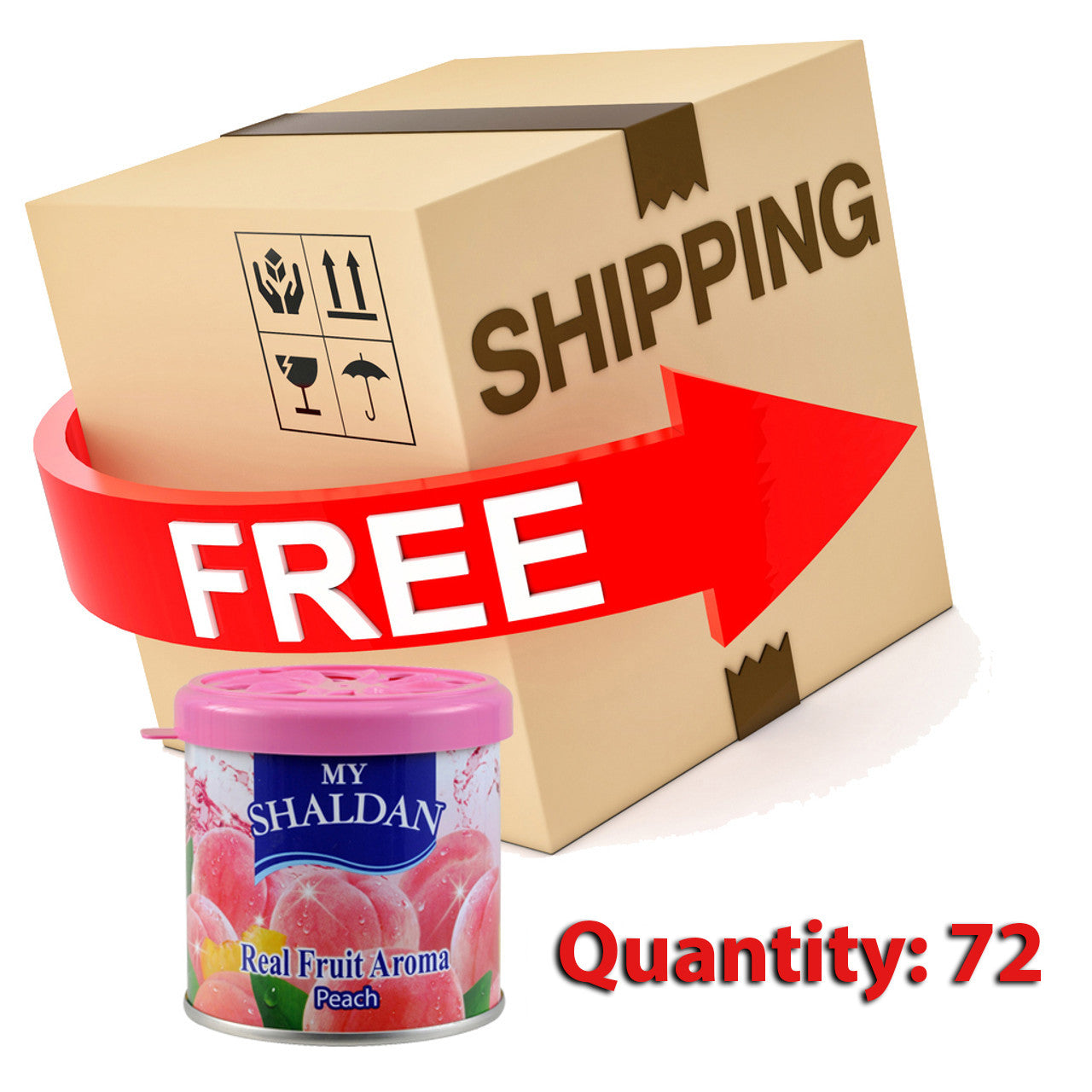 My Shaldan Air Freshener V8 Original Formula, Peach Scent, 72 cans