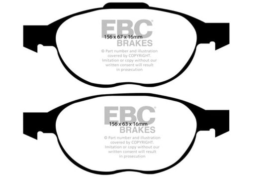 EBC 12+ Ford C-Max 2.0 Hybrid Redstuff Front Brake Pads