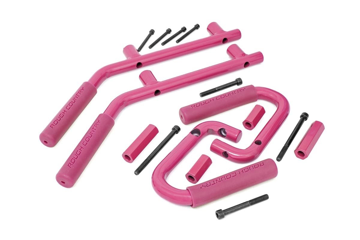 Grab Handles | Steel | FR & RR | Pink | Jeep Wrangler JK  (07-18)