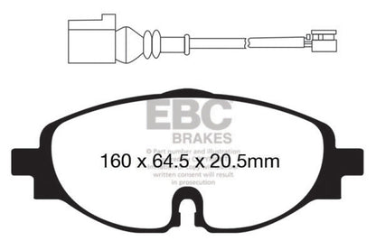 EBC 15-19 Volkswagen GTI (Mk7) Redstuff Front Brake Pads