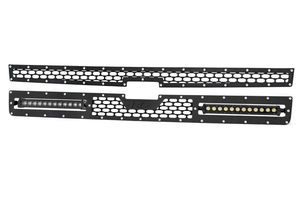 Mesh Grille | 12" Single Row LED Pair | Black | Chevy Silverado 2500 HD/3500 HD (11-14)