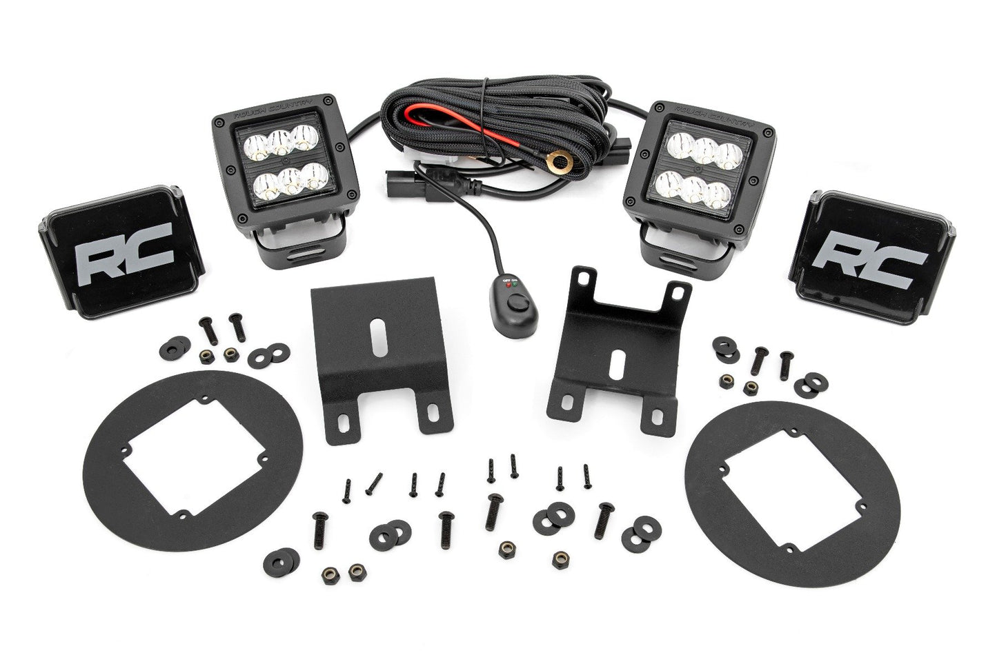 LED Light Kit | Fog Mount | 2" Black Pair | Spot | Subaru Outback (15-19)