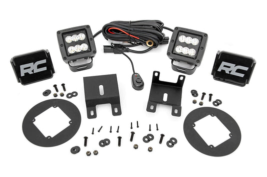 LED Light Kit | Fog Mount | 2" Black Pair | Spot | Subaru Outback (15-19)