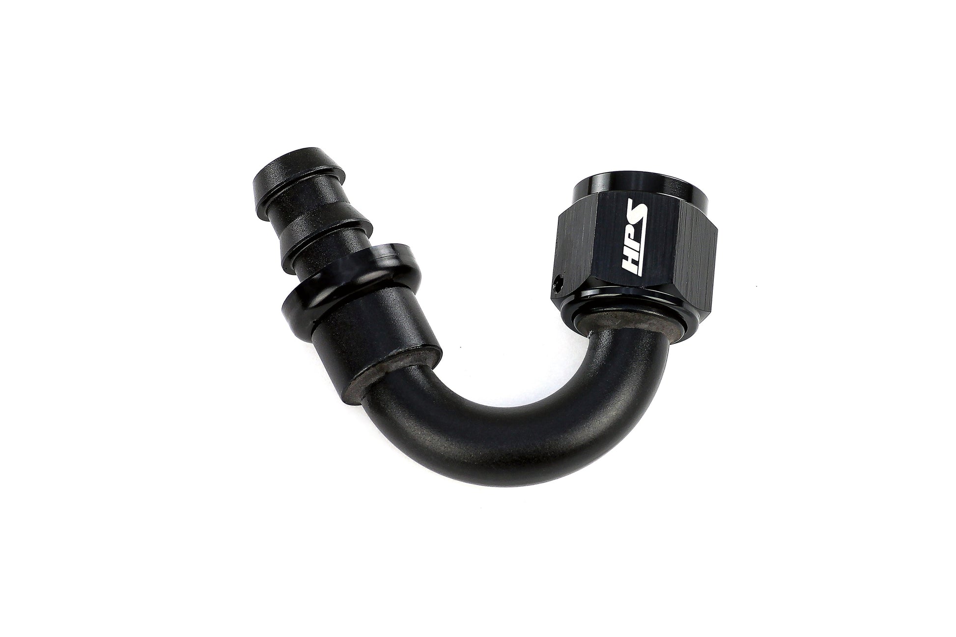 HPS Performance 150 Degree -12 Push-on Hose End to AN Female Aluminum Black