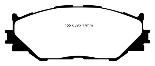 EBC 06-08 Lexus IS250 2.5 Redstuff Front Brake Pads