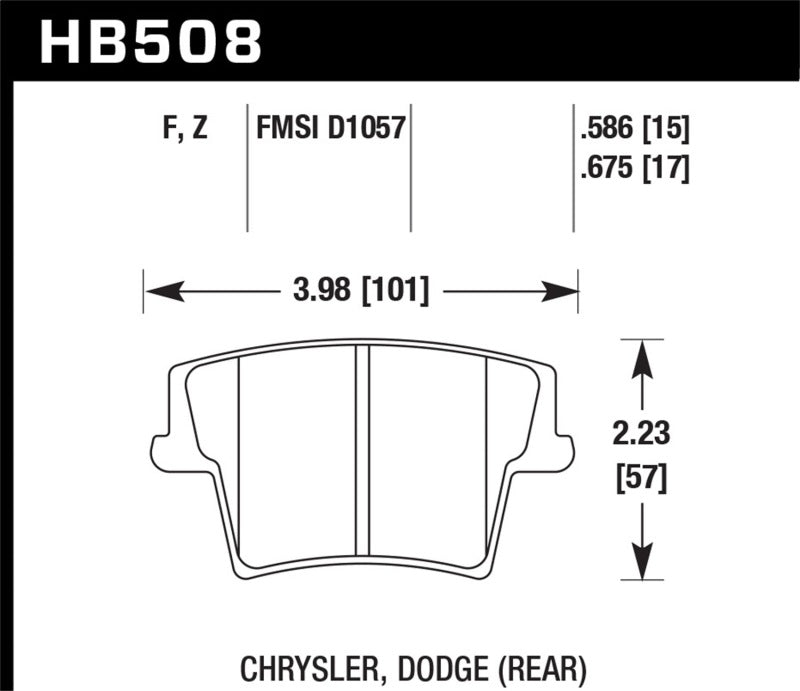 Hawk 05-10 Chrysler 300 (except SRT8) / 08 Dodge Challenger / 09-10 Dodge Challenger SE/RT HPS