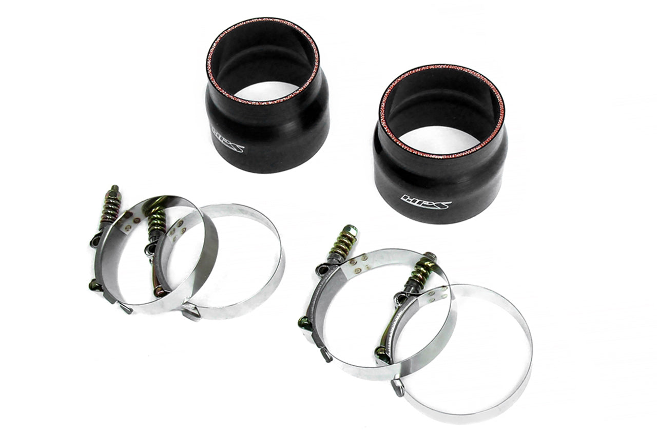 HPS Performance Stainless Steel Intercooler Charge Pipe Kit (Cold Side), Black, 17-125WB