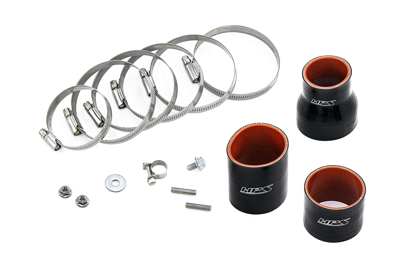 HPS Performance Intercooler Charge Pipe Kit (Cold Side Upper Only), Black, 17-134WB