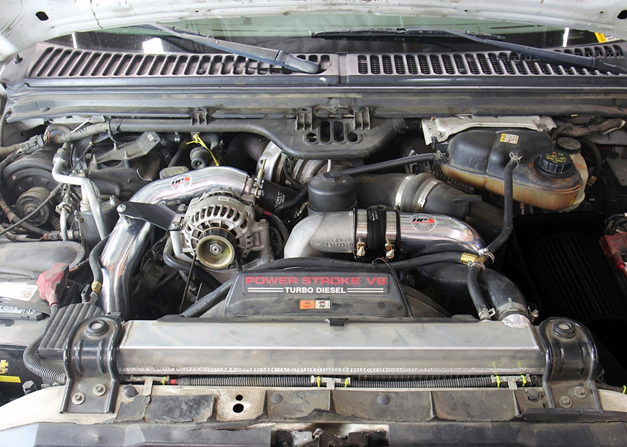 HPS Hot & Cold Side Charge Pipe with Black CAC Hose Intercooler Boots, Black, 17-145WB