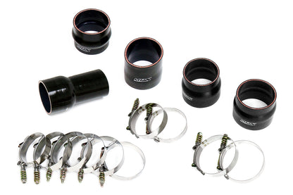 HPS Performance Stainless Steel Intercooler Charge Pipe Kit (Cold and Hot Side), Black, 17-150WB