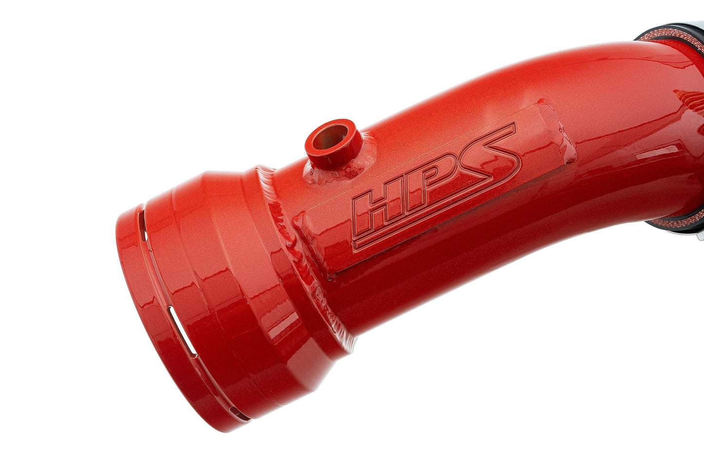 HPS Cold Side Charge Pipe with CAC Hose Intercooler Boot, Red, 17-154R