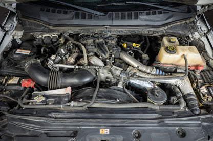 HPS Cold Side Charge Pipe with CAC Hose Intercooler Boot, Black, 17-154WB