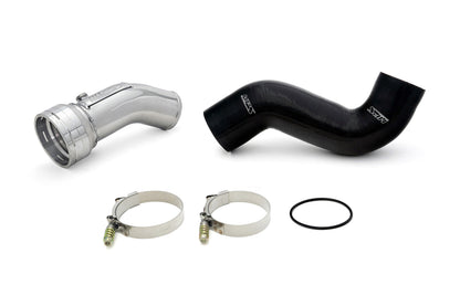 HPS Cold Side Charge Pipe with CAC Hose Intercooler Boot, Polished, 17-155P