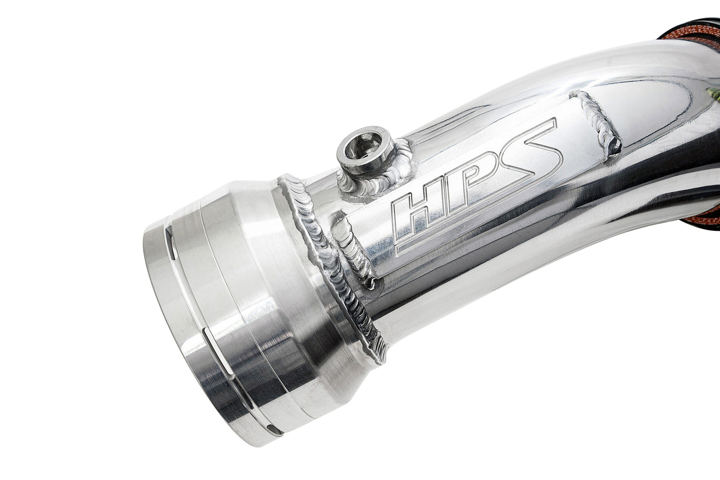HPS Cold Side Charge Pipe with CAC Hose Intercooler Boot, Polished, 17-155P