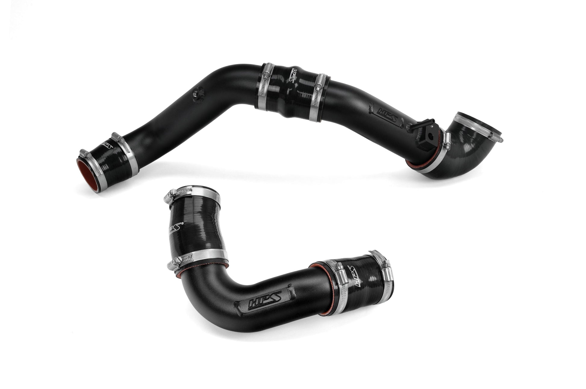 HPS Performance Intercooler Charge Pipe Kit Cold and Hot Side Black 17-156WB