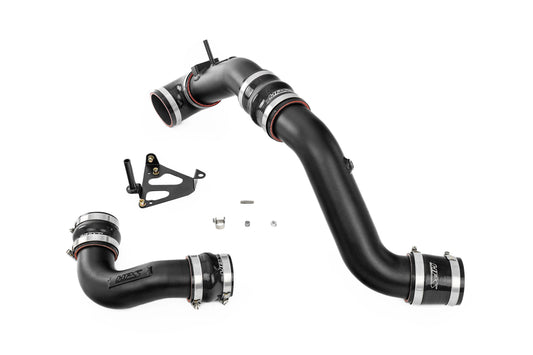 HPS Performance Intercooler Charge Pipe Kit Cold and Hot Side Black 17-156WB