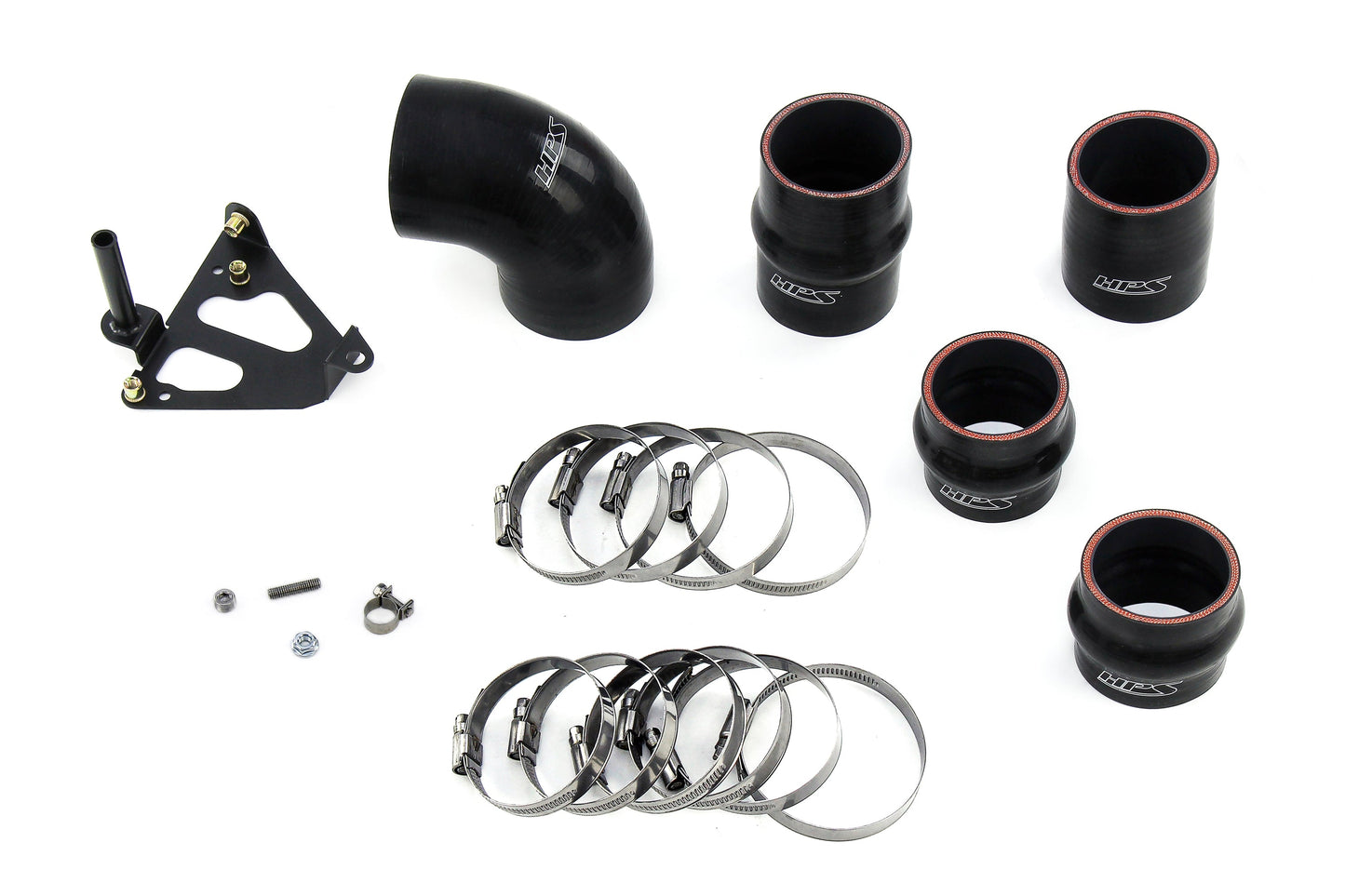 HPS Performance Intercooler Charge Pipe Kit (Cold and Hot Side), Black, 17-156WB