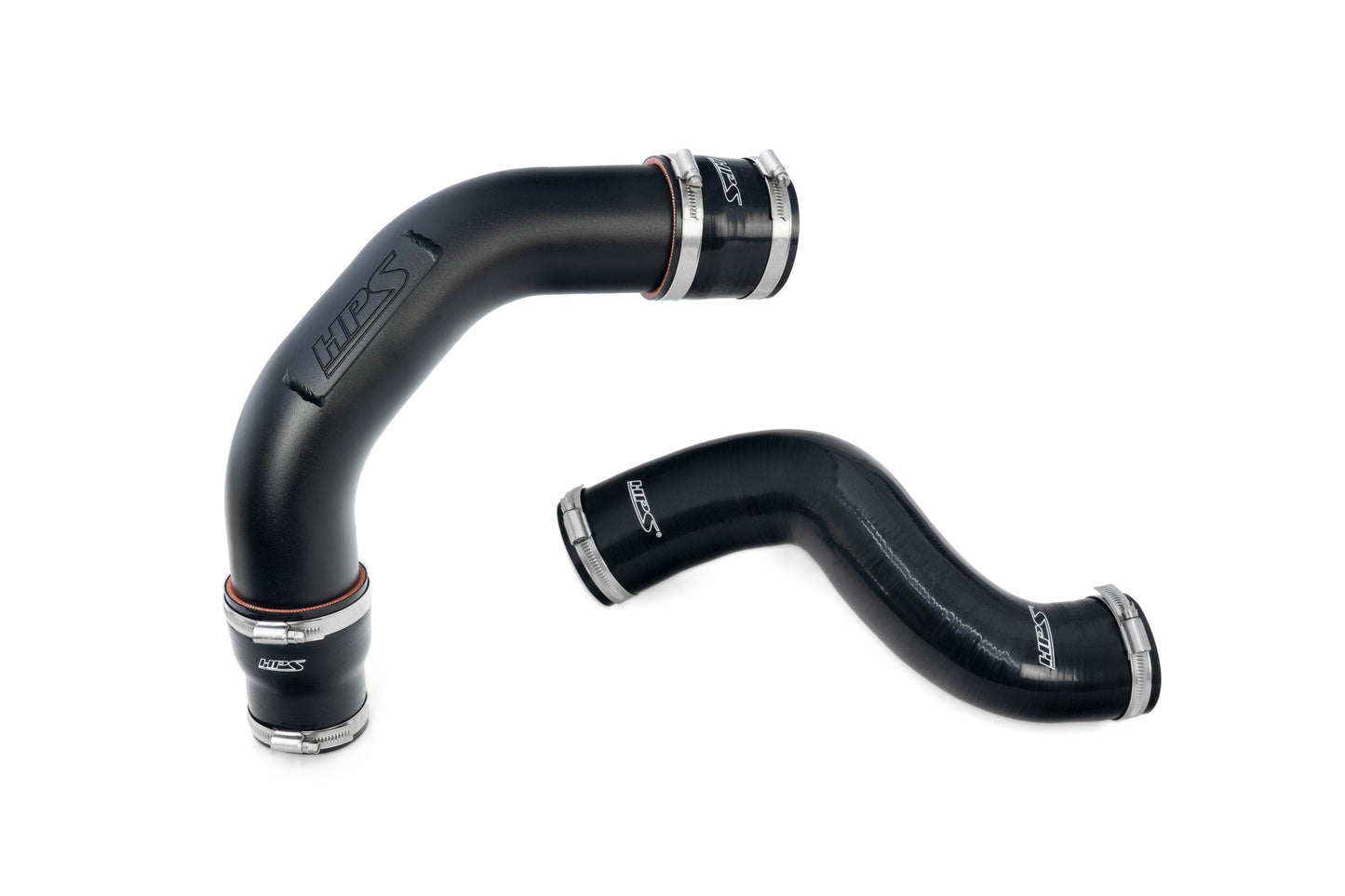 HPS Intercooler Charge Pipe Cold and Hot Side Black 17-164WB