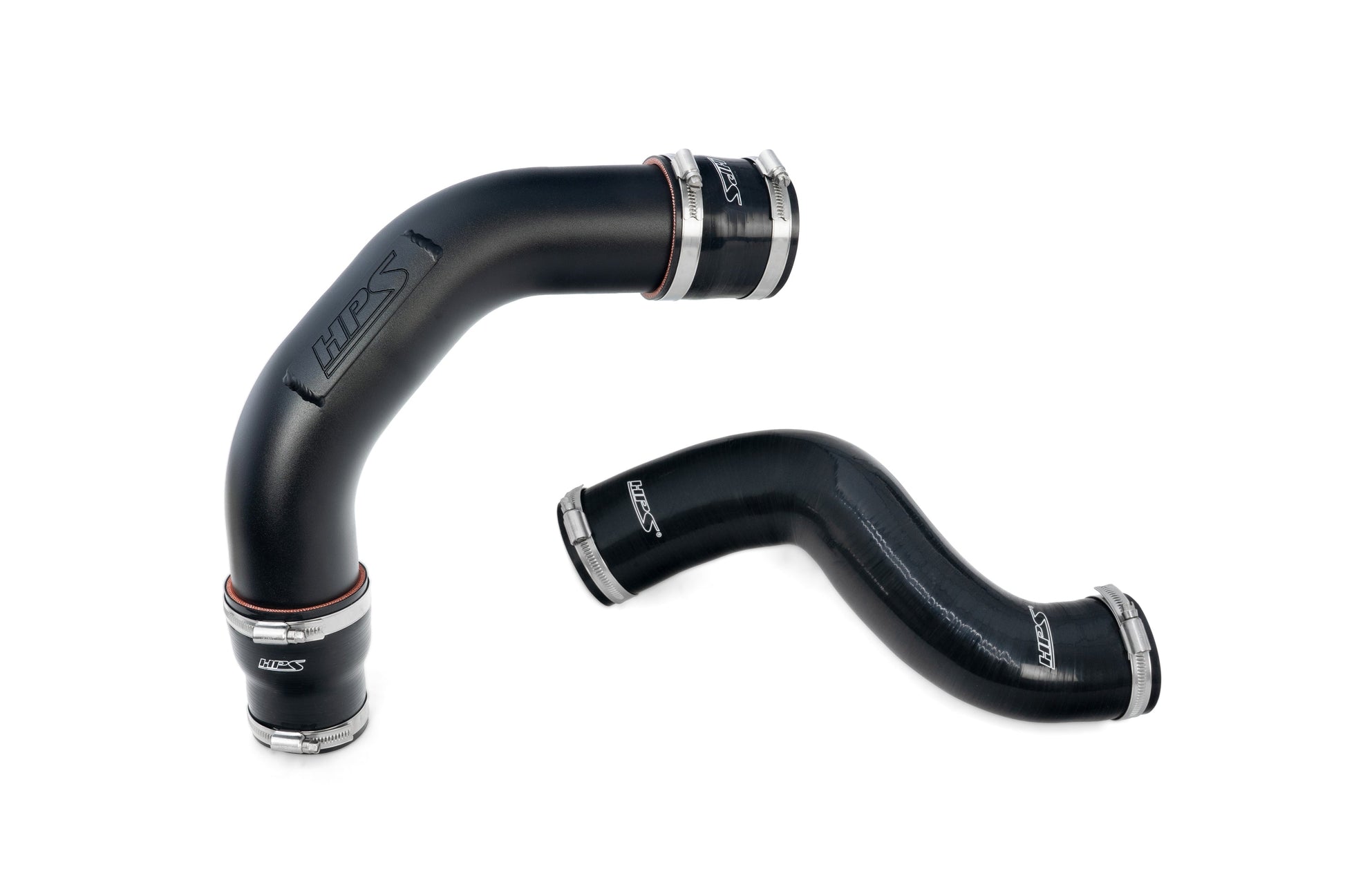 HPS Intercooler Charge Pipe Cold and Hot Side Black 17-164WB