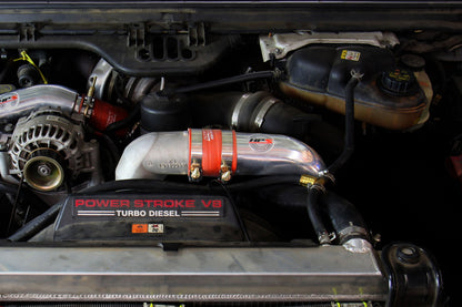 HPS Intercooler Charge Pipe (Cold Side) with Orange Boots, Black, 17-172WB