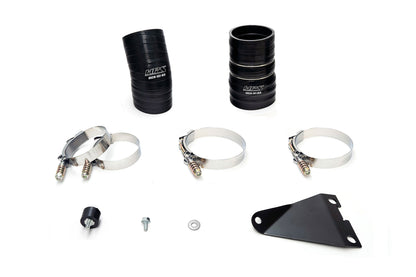HPS Intercooler Charge Pipe (Hot Side) with Black Boots, Polished, 17-173P