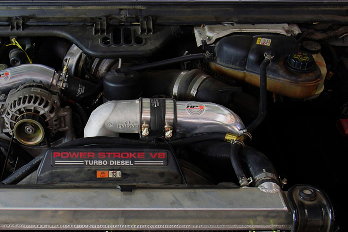 HPS Intercooler Charge Pipe (Cold Side) with Black Boots, Red, 17-174R