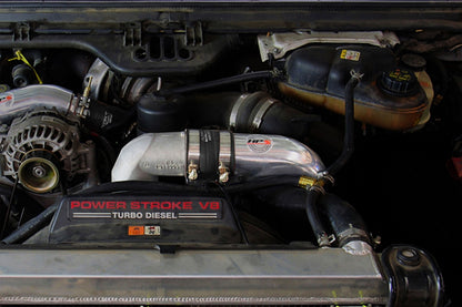 HPS Intercooler Charge Pipe (Cold Side) with Black Boots, Red, 17-174R