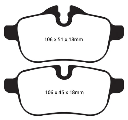 EBC 09+ BMW Z4 3.0 (E89) Yellowstuff Rear Brake Pads