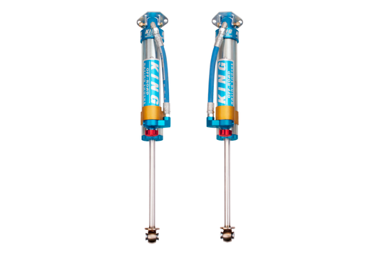 King Shocks 07-18 Jeep Wrangler JK Rear 2.5 Dia Piggy Hose Res Shocks 3-5in Lift w/Adjuster (Pair)