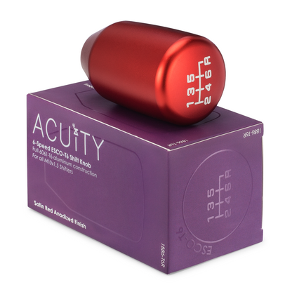 ACUITY Instruments ESCO-T6 Shift Knob in Satin Red Anodized Finish