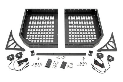 Cargo Rack | Dual 2" Black LED Pairs | Flush Mount | Polaris Ranger 1000/Ranger XP 1000
