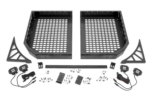 Cargo Rack | Dual 2" Black LED Pairs | Flush Mount | Polaris Ranger 1000/Ranger XP 1000