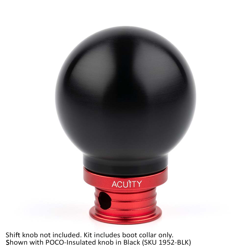 ACUITY Instruments Satin Red Aluminum Shift Boot Collar for POCO Shift Knobs