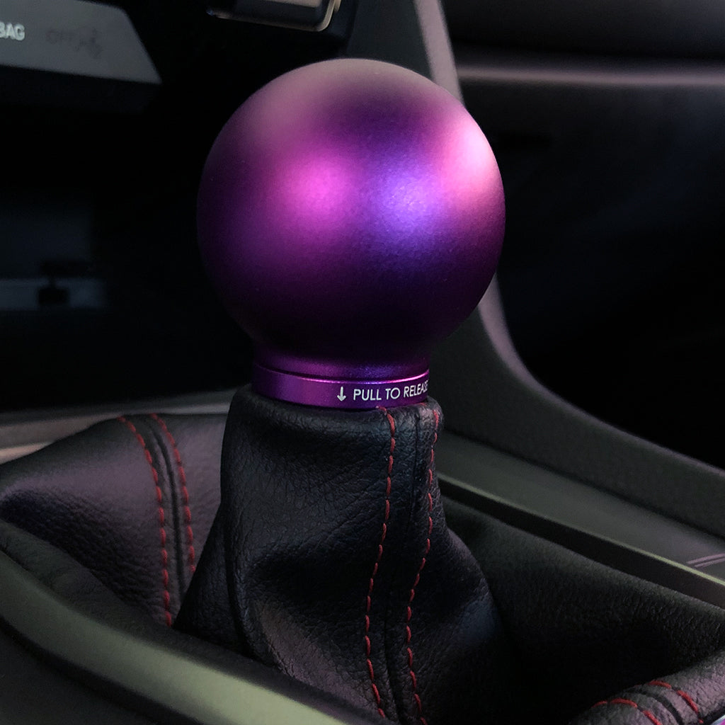 ACUITY Instruments POCO Low-Profile Shift Knob in Satin Purple Anodized Finish