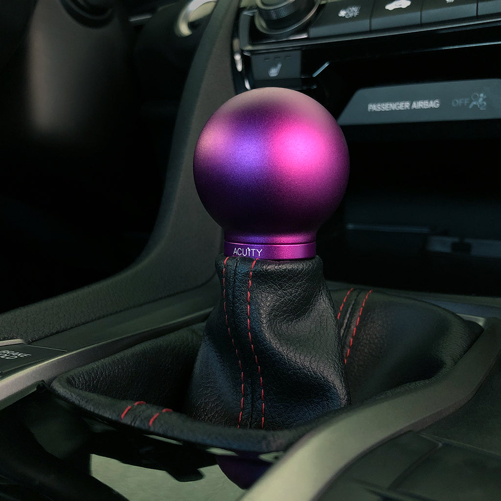 ACUITY Instruments POCO Low-Profile Shift Knob in Satin Purple Anodized Finish