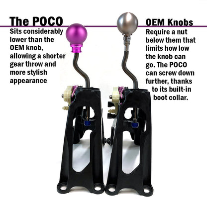 ACUITY Instruments POCO Low-Profile Shift Knob in Satin Purple Anodized Finish