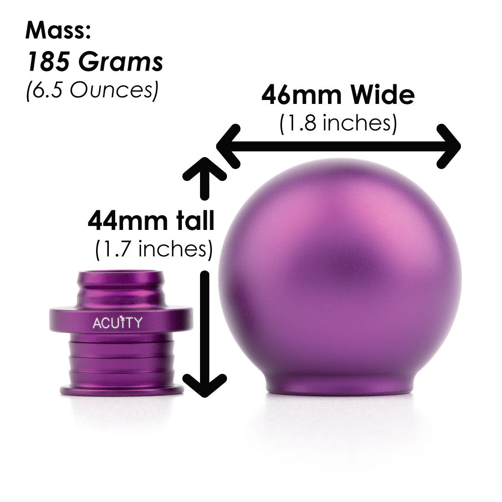 ACUITY Instruments POCO Low-Profile Shift Knob in Satin Purple Anodized Finish