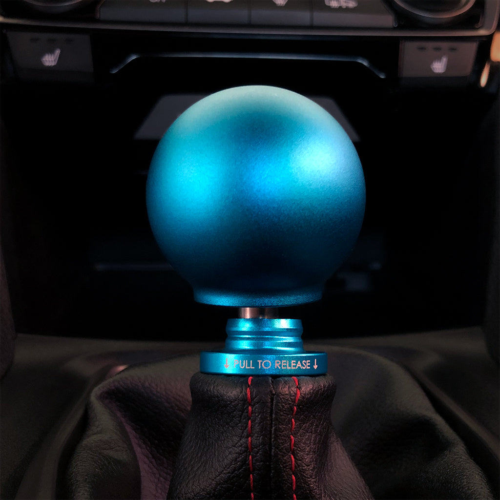 ACUITY Instruments POCO Low-Profile Shift Knob in Satin Teal Anodized Finish