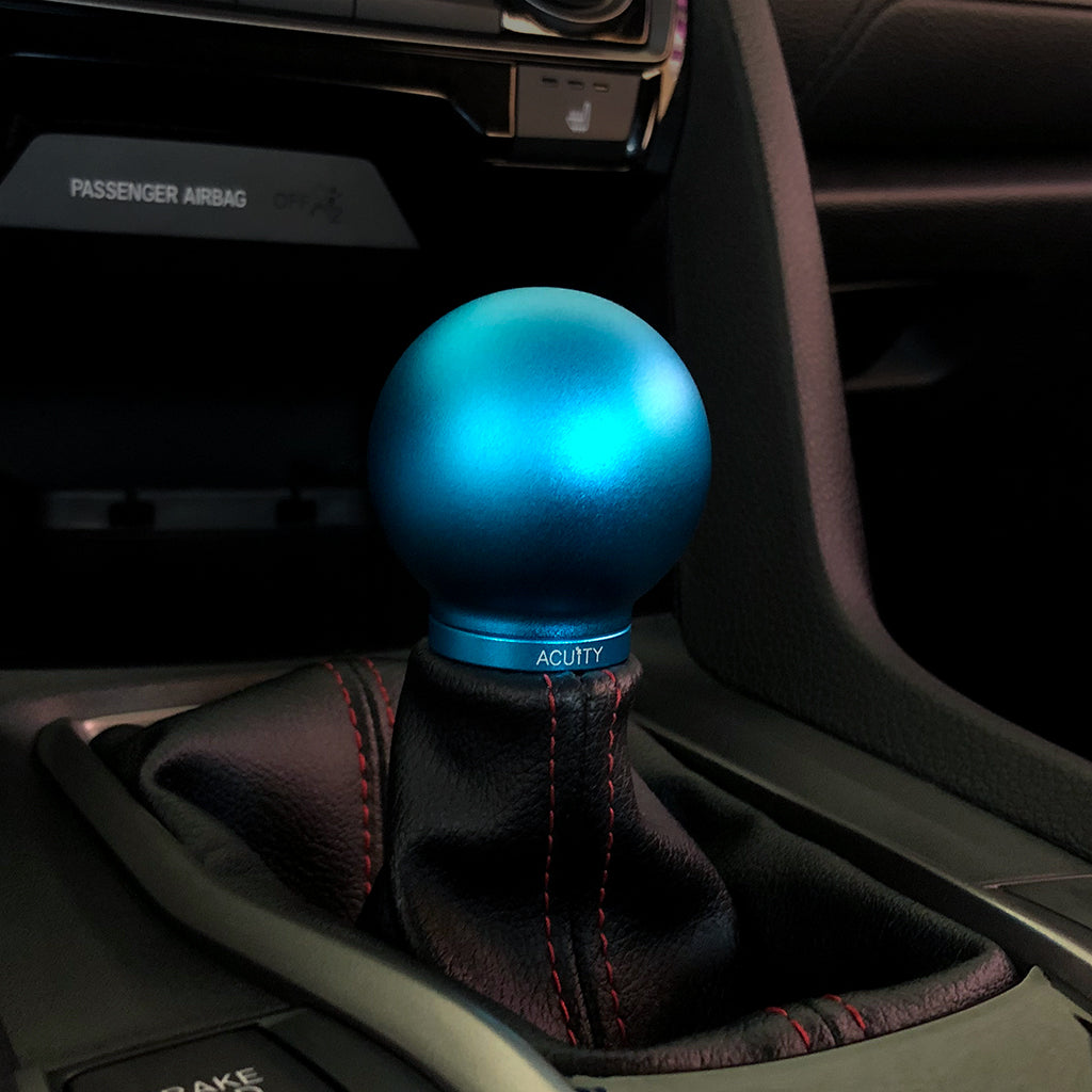 ACUITY Instruments POCO Low-Profile Shift Knob in Satin Teal Anodized Finish