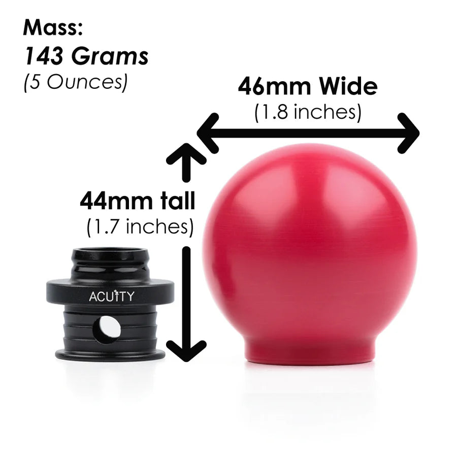 ACUITY Instruments POCO Insulated Low-Profile Shift Knob in Red (M10X1.5)
